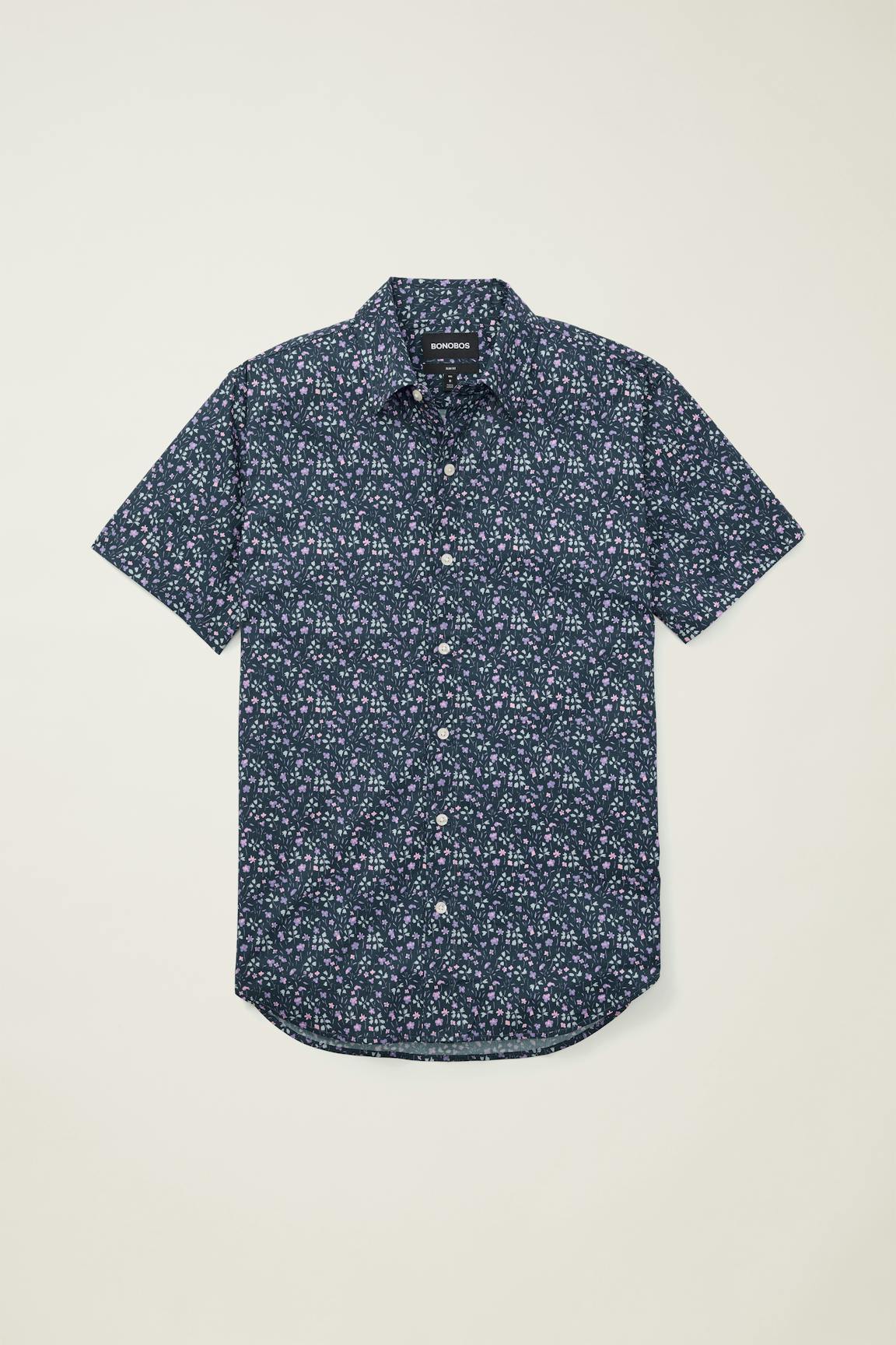 Riviera Short Sleeve Shirt / Bonobos - navy odisha floral