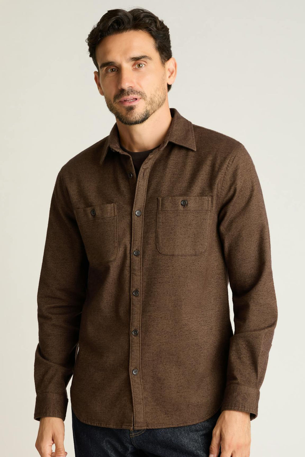 Fireside Flannel Shirt / Bonobos - rust twill dobby