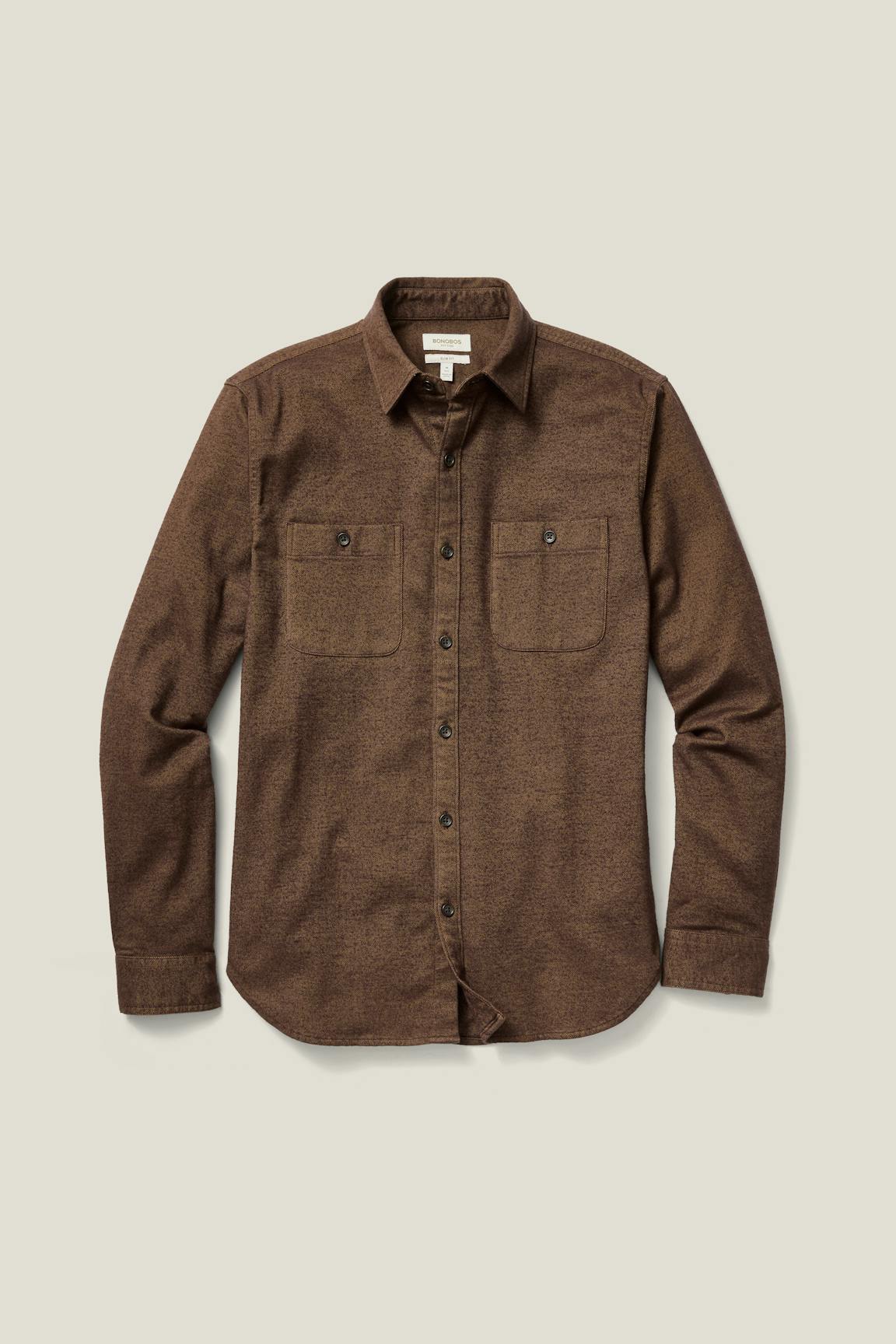 Fireside Flannel Shirt / Bonobos - rust twill dobby