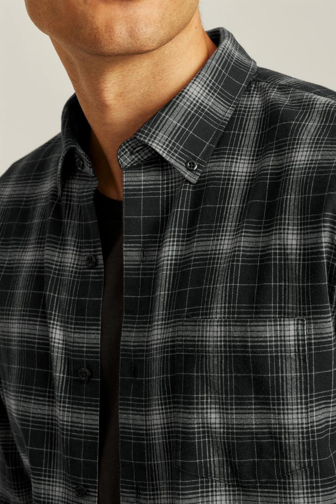 Everyday Lightweight Flannel Shirt / Bonobos - charcoal tadley plaid