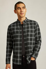 Everyday Lightweight Flannel Shirt / Bonobos - charcoal tadley plaid