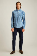Everyday Lightweight Flannel Shirt / Bonobos - heather blue heywood plaid