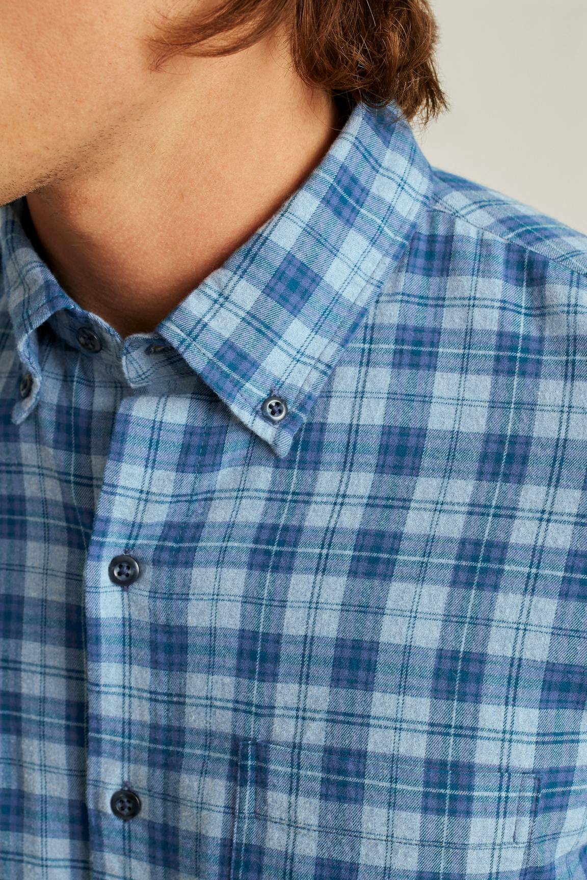 Everyday Lightweight Flannel Shirt / Bonobos - heather blue heywood plaid