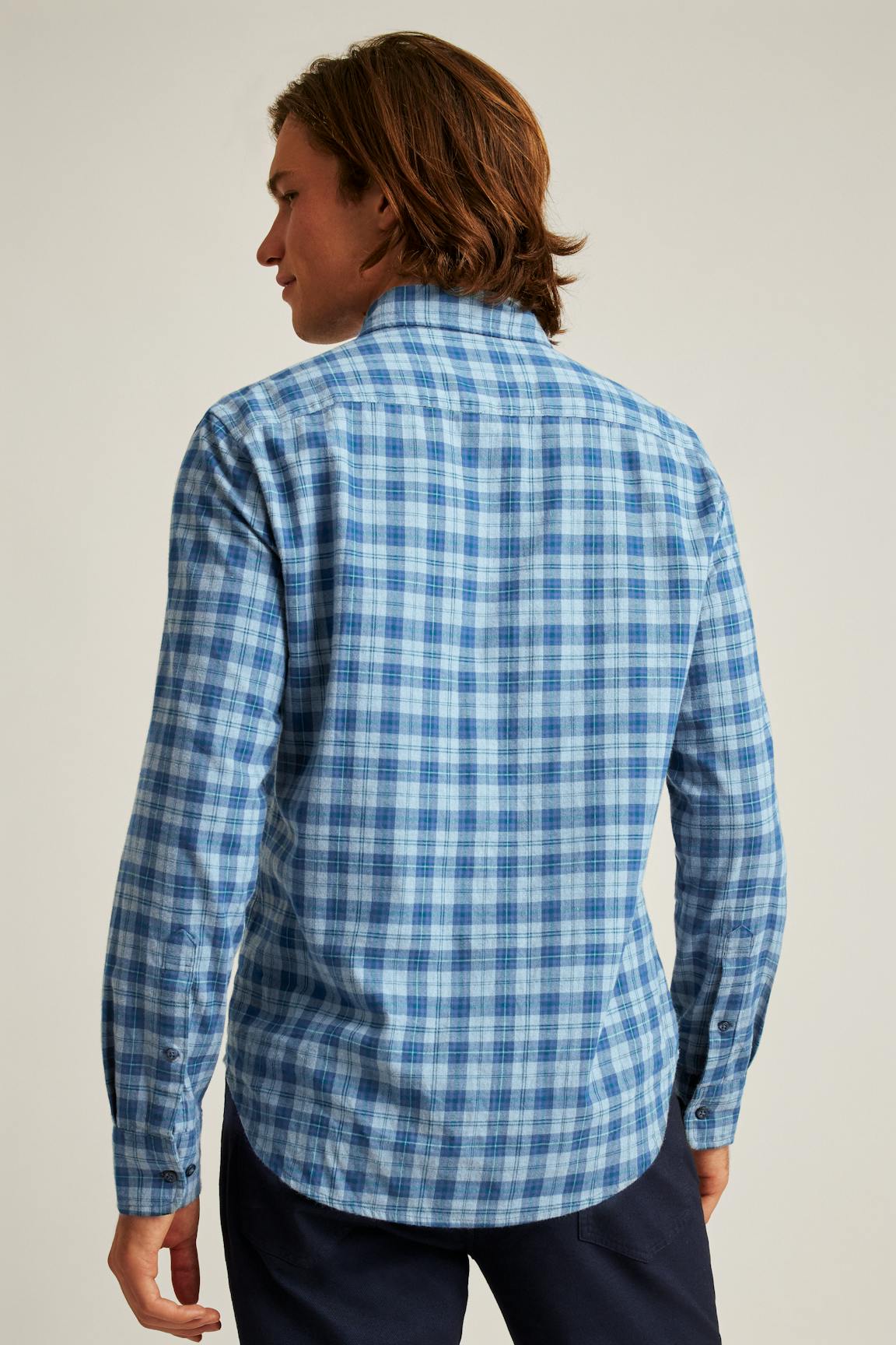 Everyday Lightweight Flannel Shirt / Bonobos - heather blue heywood plaid