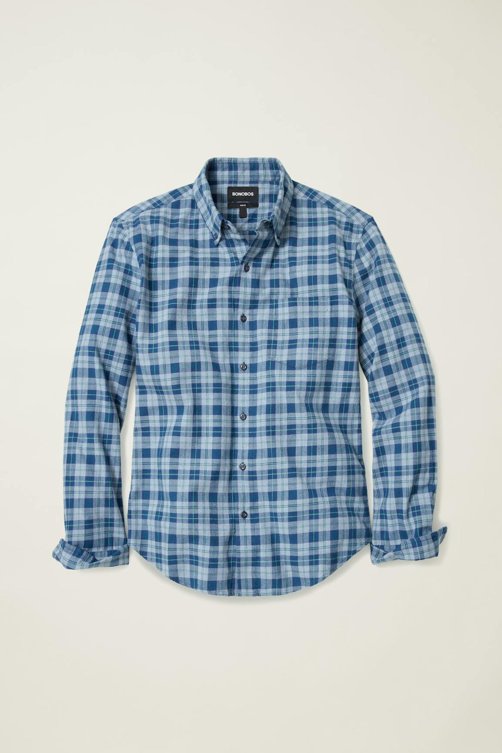 Everyday Lightweight Flannel Shirt / Bonobos - heather blue heywood plaid
