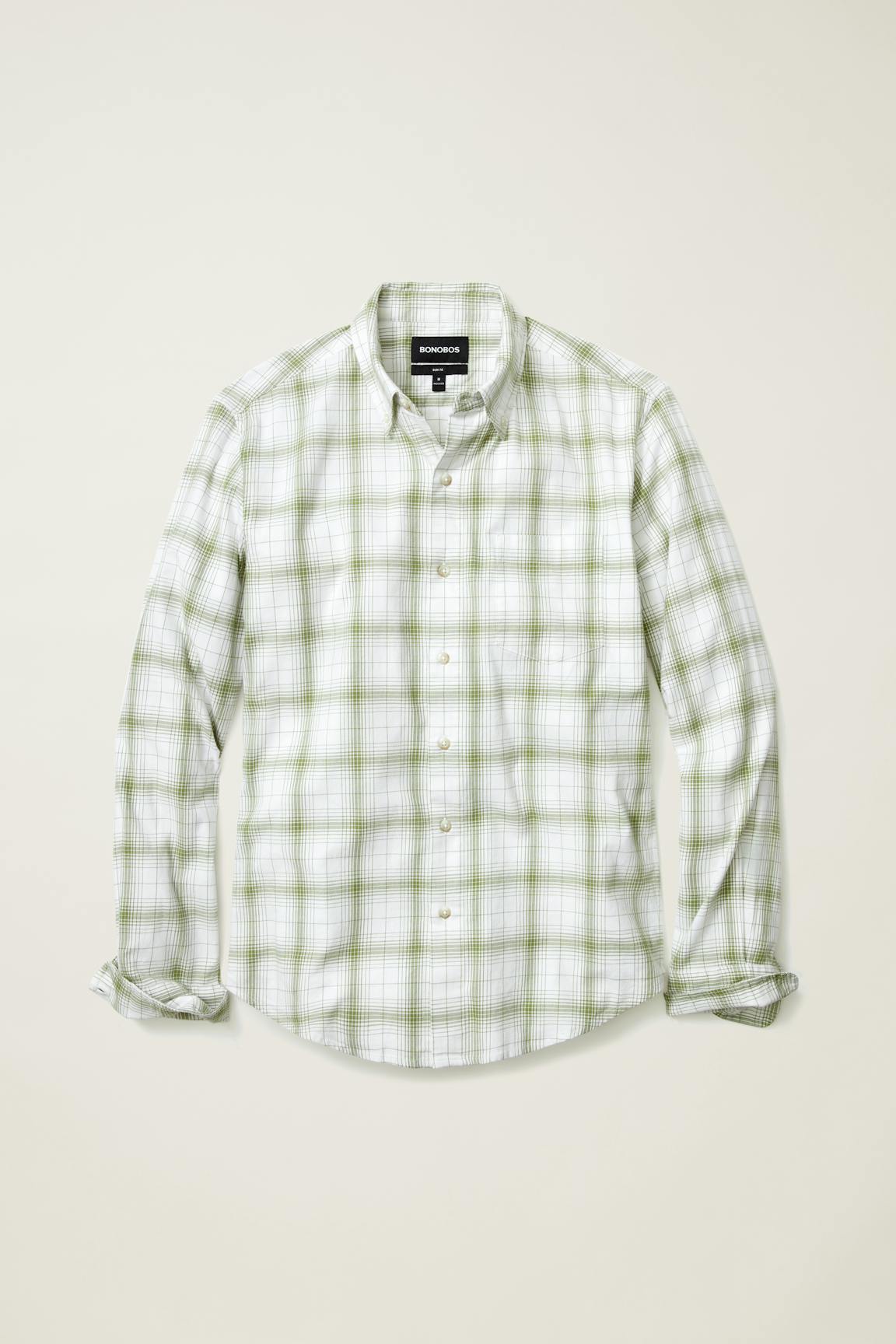 Everyday Lightweight Flannel Shirt / Bonobos - green loden plaid
