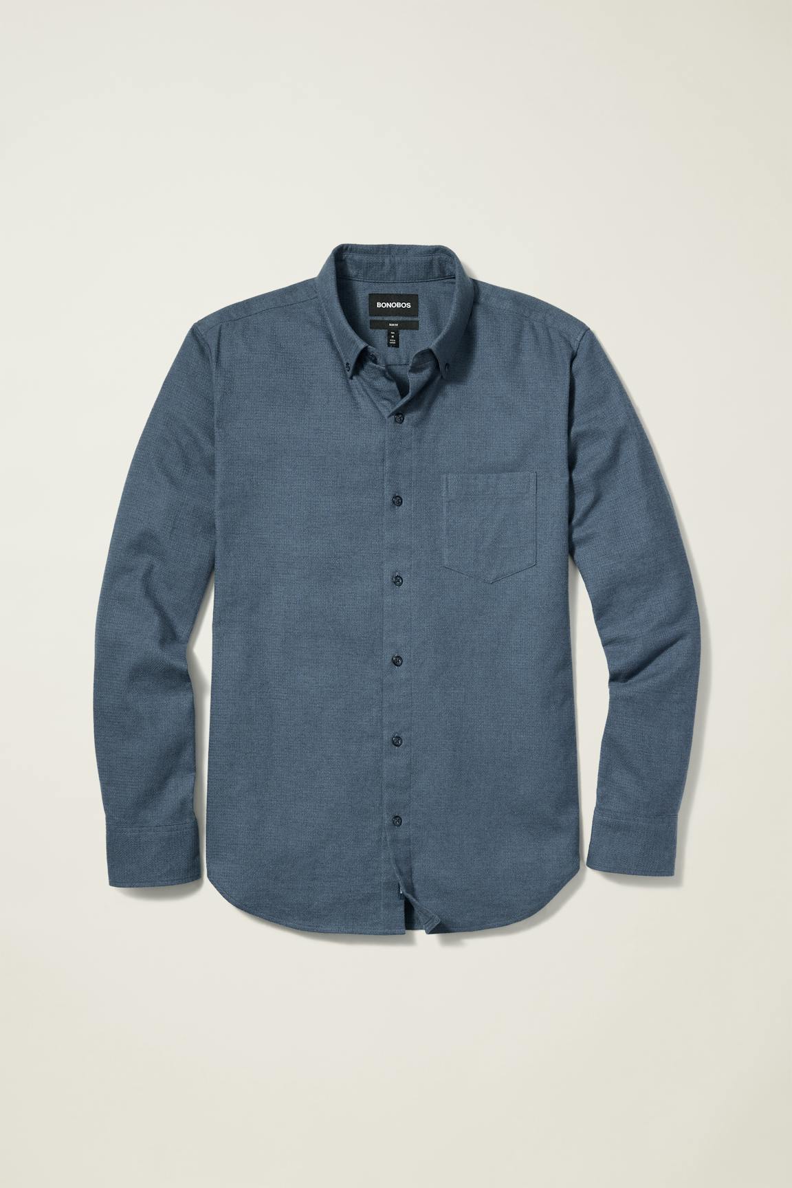 Everyday Lightweight Flannel Shirt / Bonobos - dark navy houndstooth