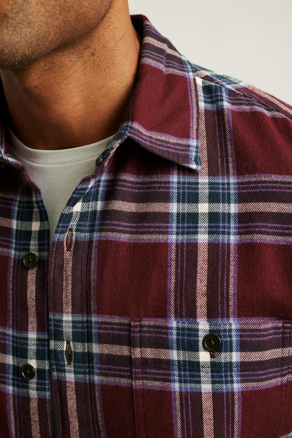Fireside Flannel Shirt / Bonobos - burgundy huxley plaid