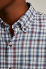 Everyday Lightweight Flannel Shirt / Bonobos - heather blue burgundy plaid