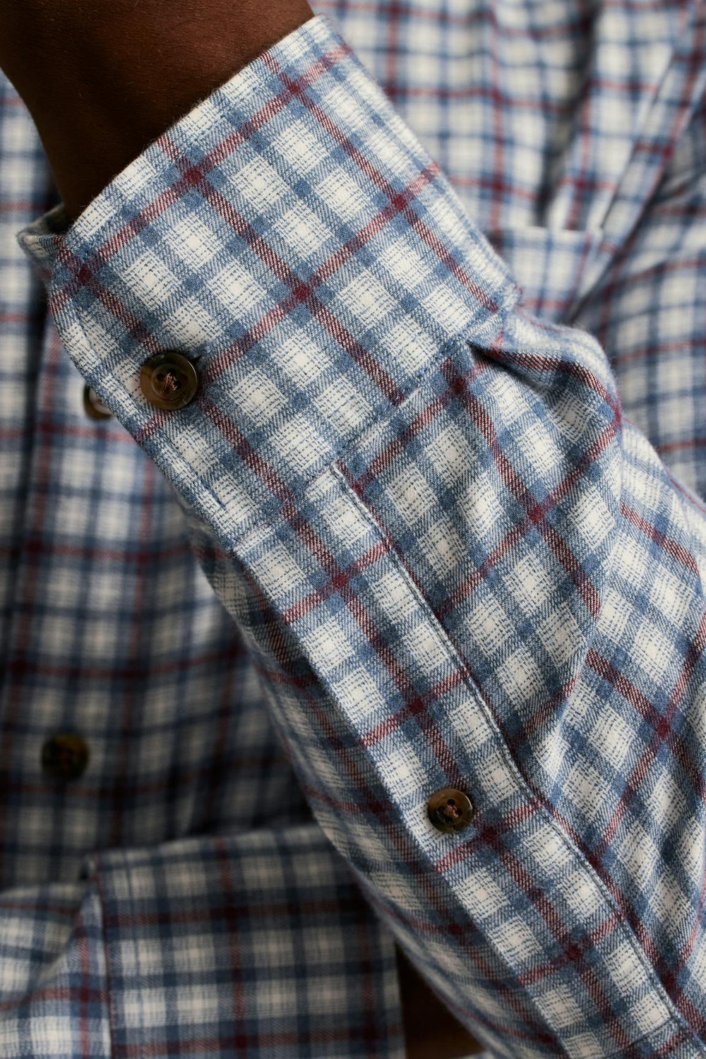 Everyday Lightweight Flannel Shirt / Bonobos - heather blue burgundy plaid