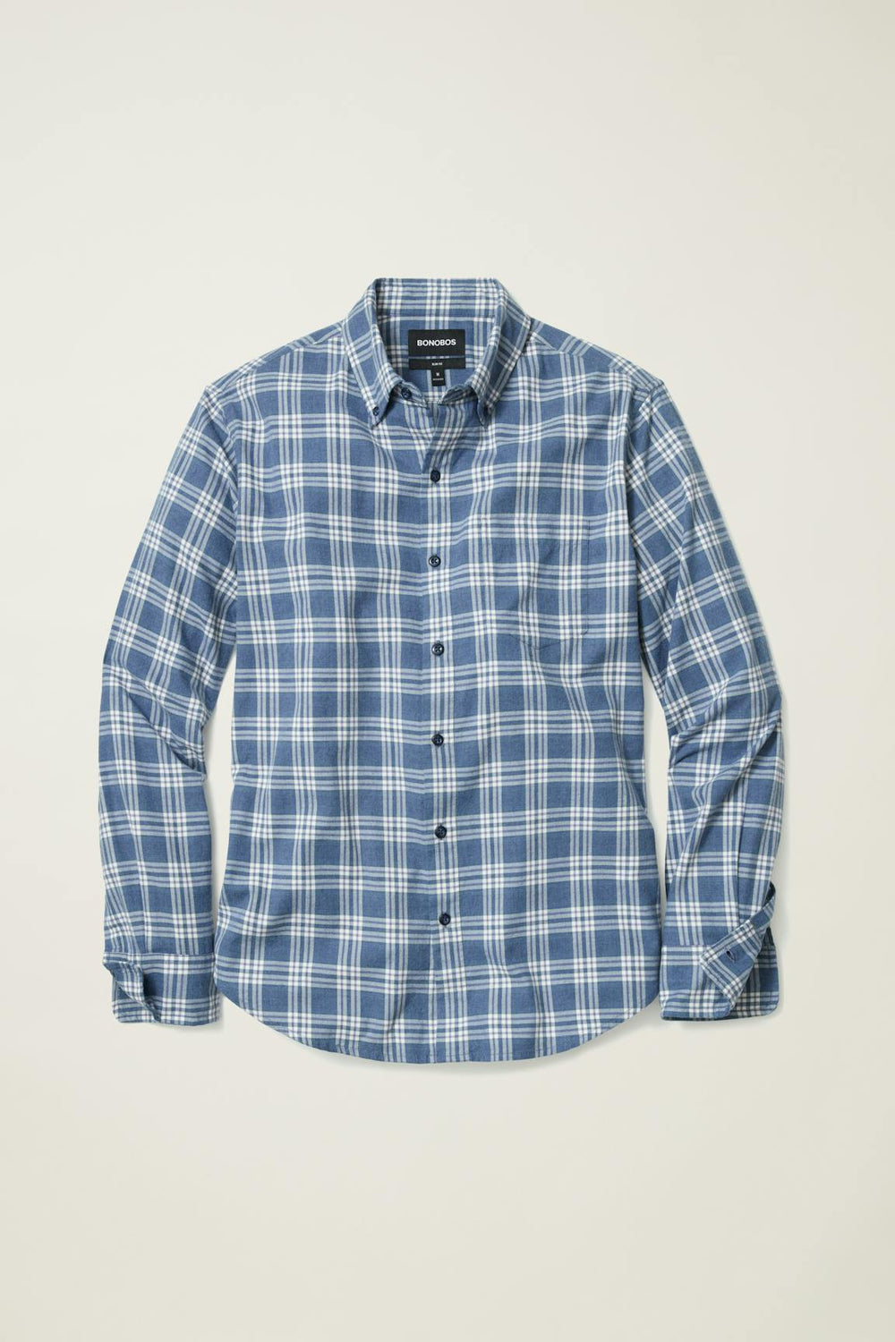 Everyday Lightweight Flannel Shirt / Bonobos - navy white plaid