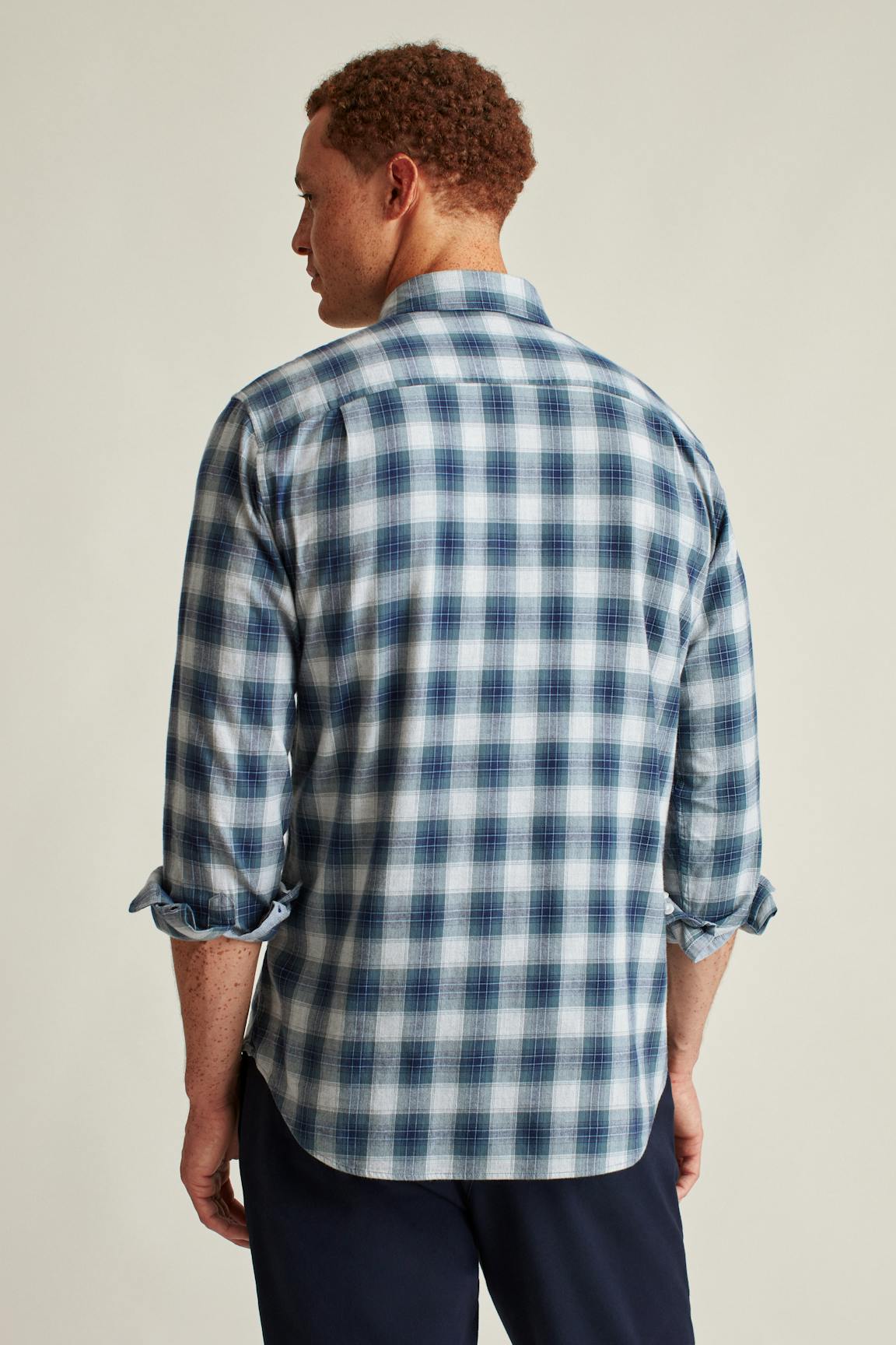 Everyday Lightweight Flannel Shirt / Bonobos - light navy plaid