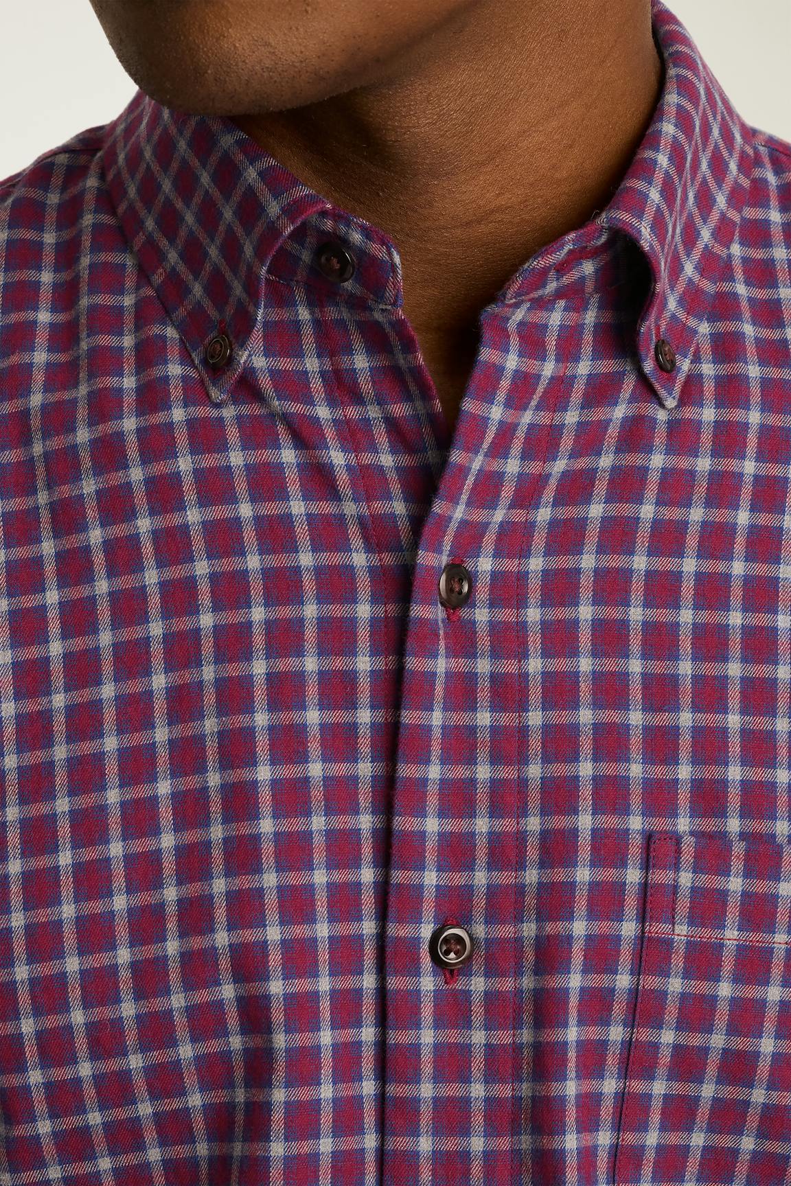 Everyday Lightweight Flannel Shirt / Bonobos - red blue rowan plaid