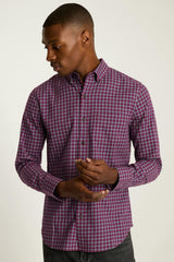 Everyday Lightweight Flannel Shirt / Bonobos - red blue rowan plaid