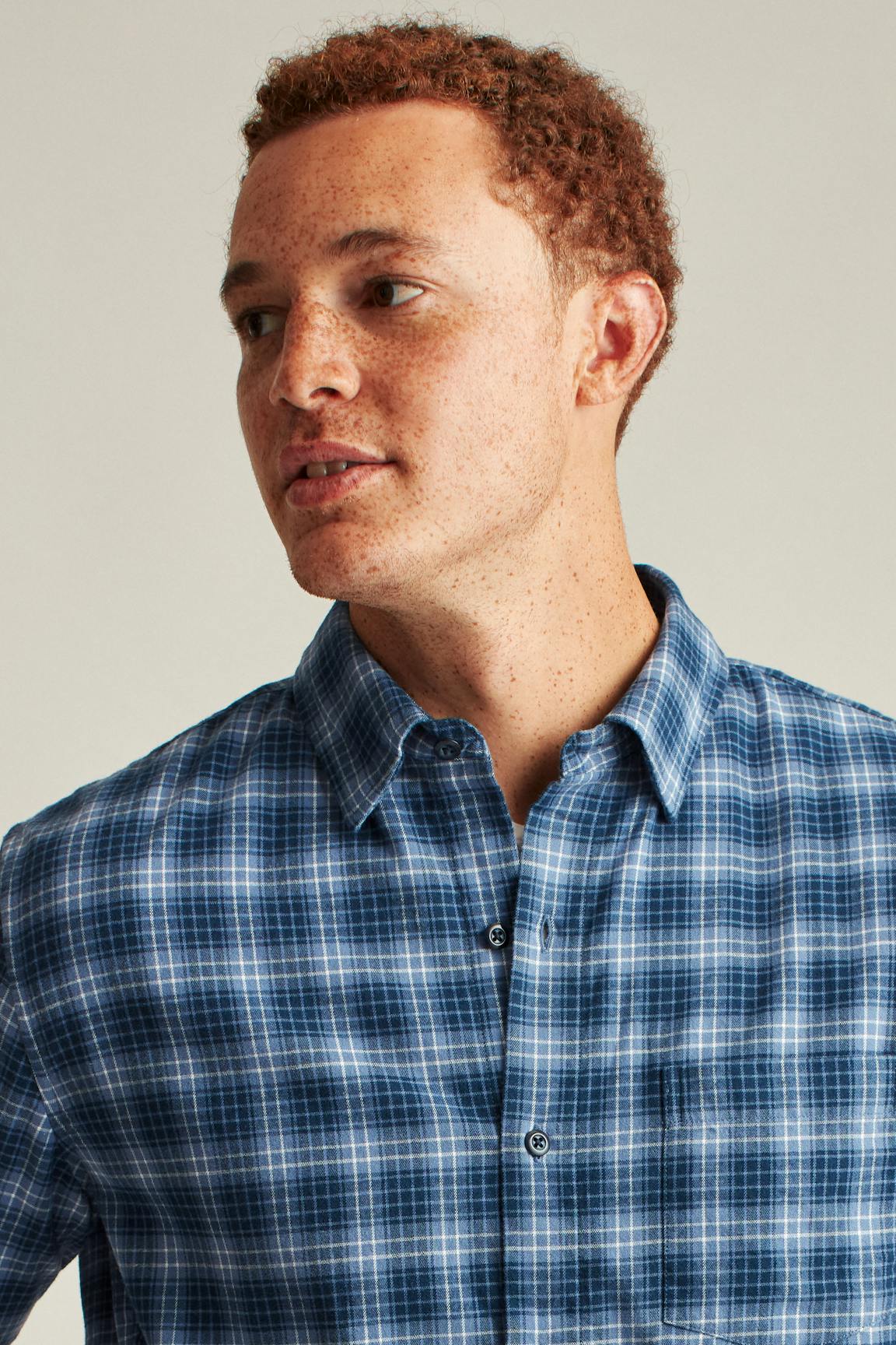 Everyday Lightweight Flannel Shirt / Bonobos - blue bonfire plaid