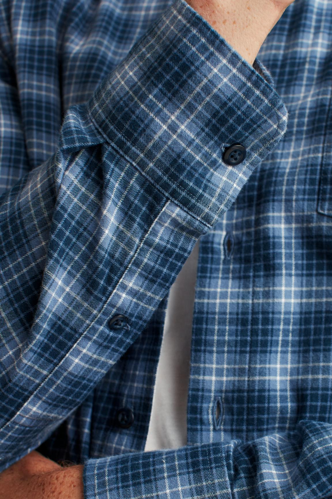 Everyday Lightweight Flannel Shirt / Bonobos - blue bonfire plaid