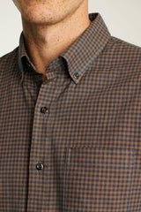 Everyday Lightweight Flannel Shirt / Bonobos - navy blue rust check