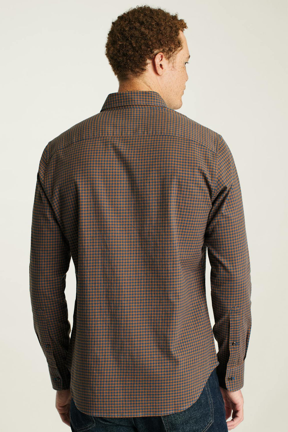 Everyday Lightweight Flannel Shirt / Bonobos - navy blue rust check