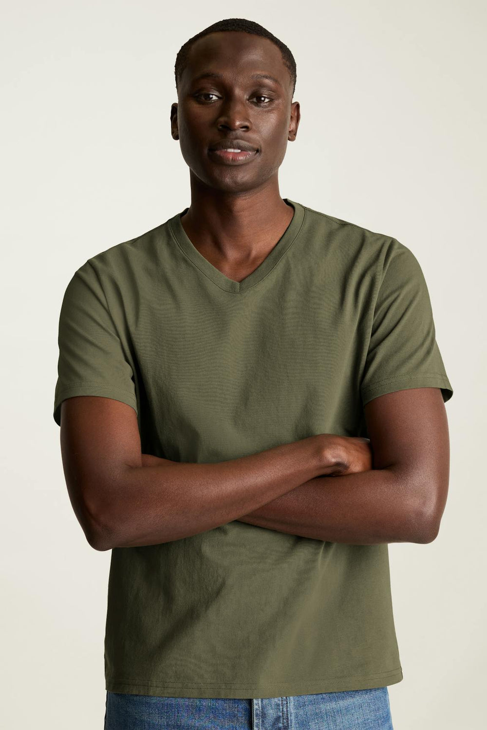 Forever Soft Cotton  V-Neck Tee / Bonobos - dark green