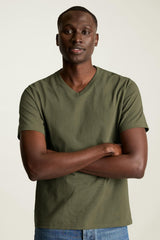 Forever Soft Cotton  V-Neck Tee / Bonobos - dark green