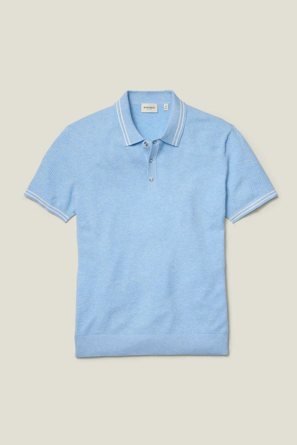Fairgame Sweater Polo / Bonobos - light blue heather