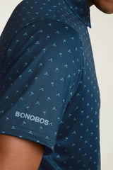Performance Golf Polo / Bonobos - navy blue palms