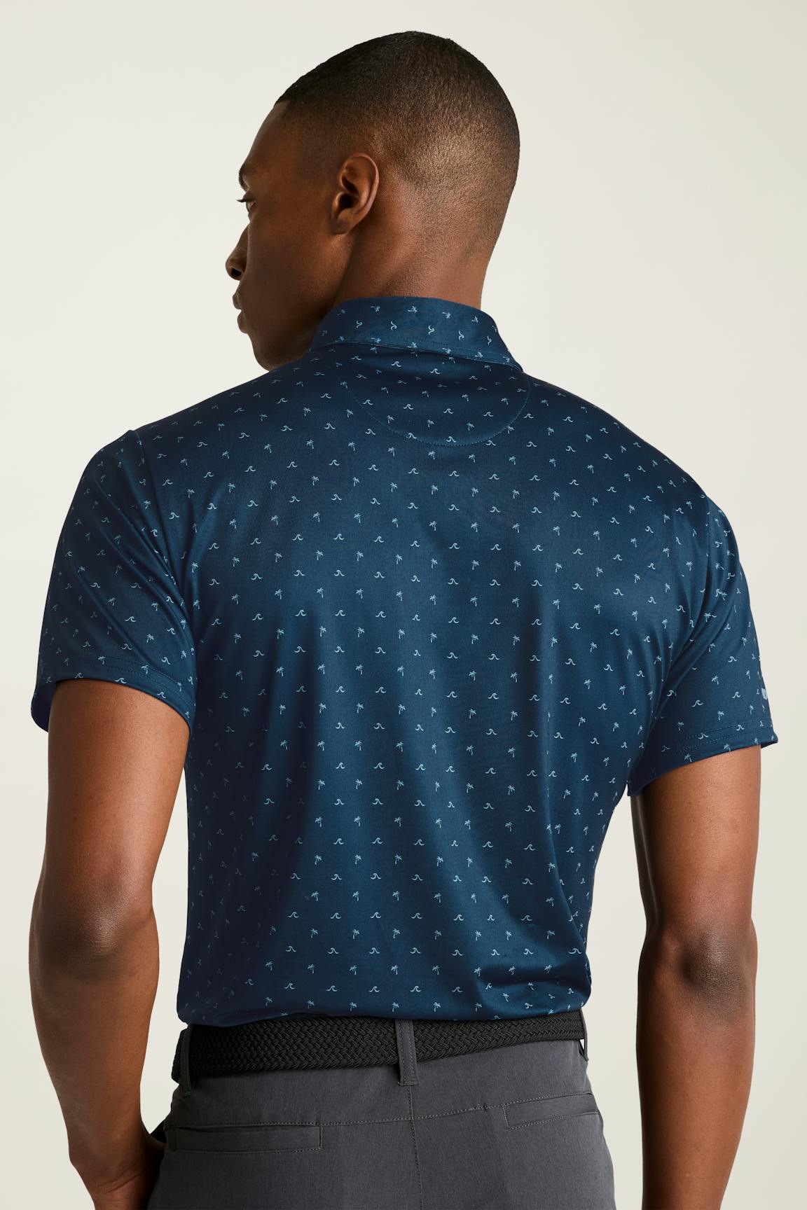 Performance Golf Polo / Bonobos - navy blue palms