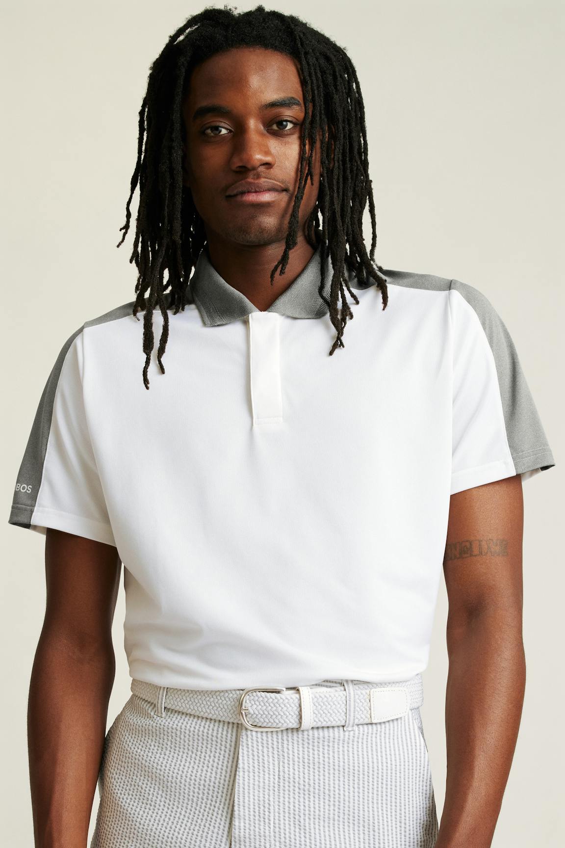 Tour Pique Polo / Bonobos - white grey