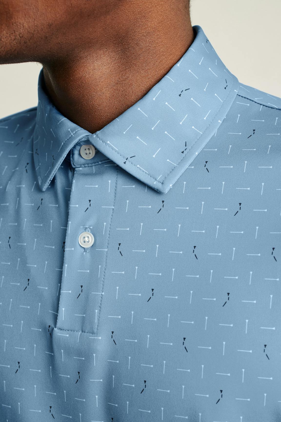 Performance Golf Polo / Bonobos - blue broken tee geo