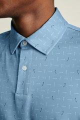 Performance Golf Polo / Bonobos - blue broken tee geo