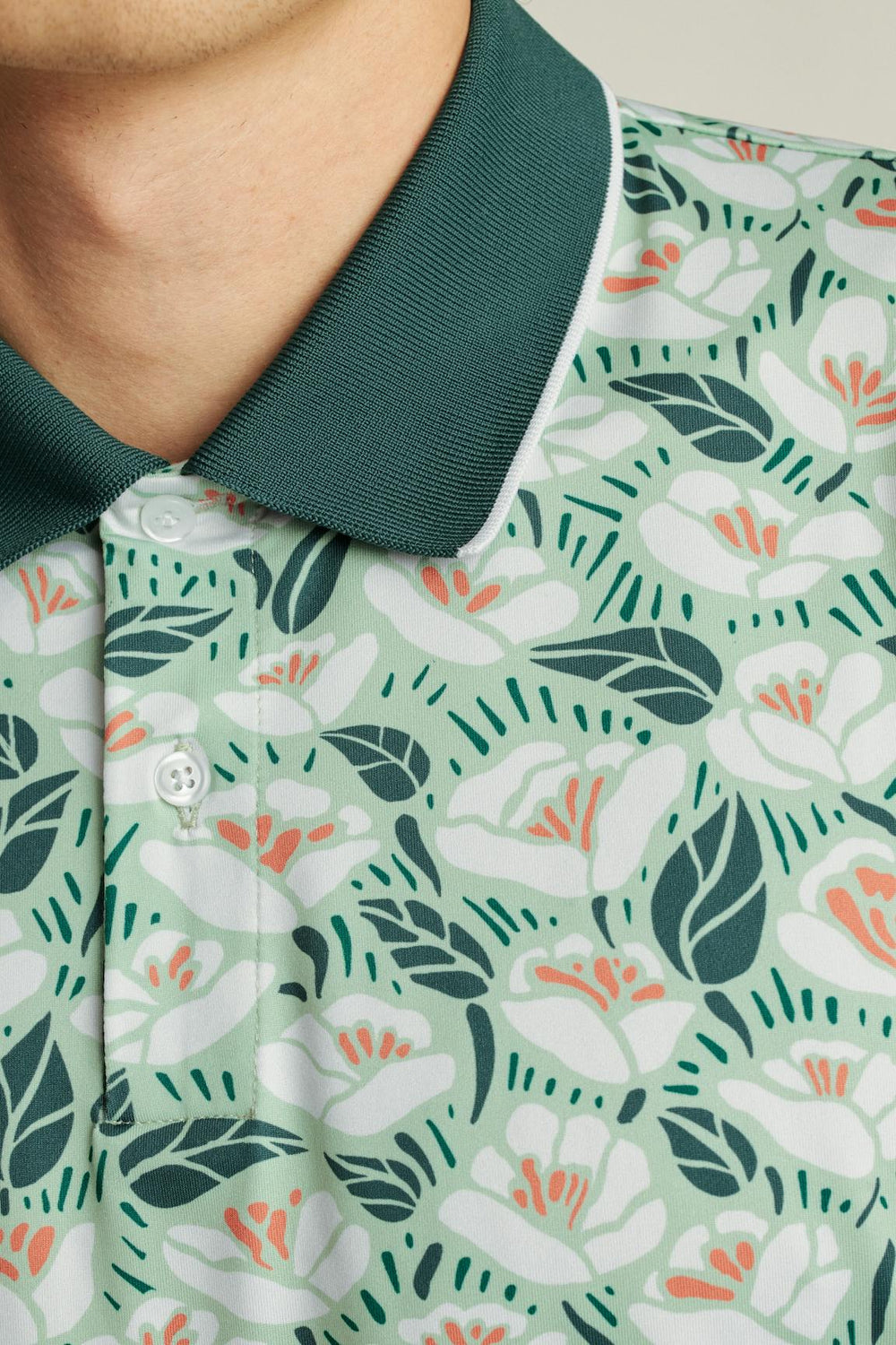 Performance Golf Polo / Bonobos - green goodman floral