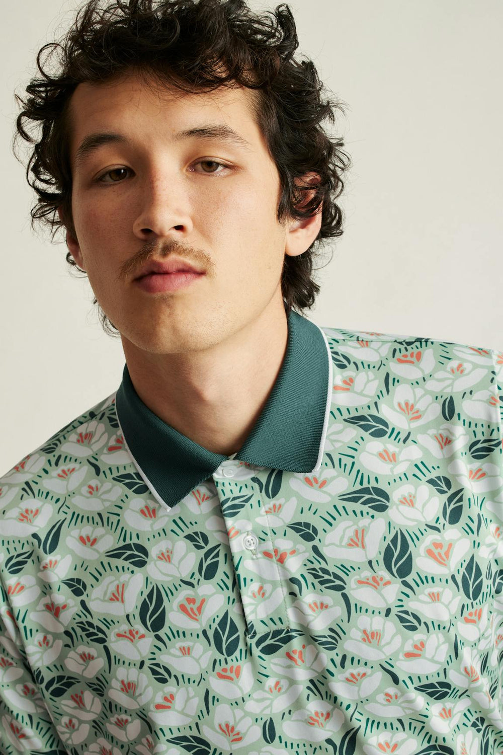 Performance Golf Polo / Bonobos - green goodman floral