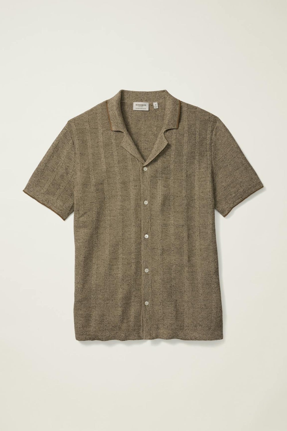 Hudson Cabana Sweater Polo / Bonobos - beige linen stripe
