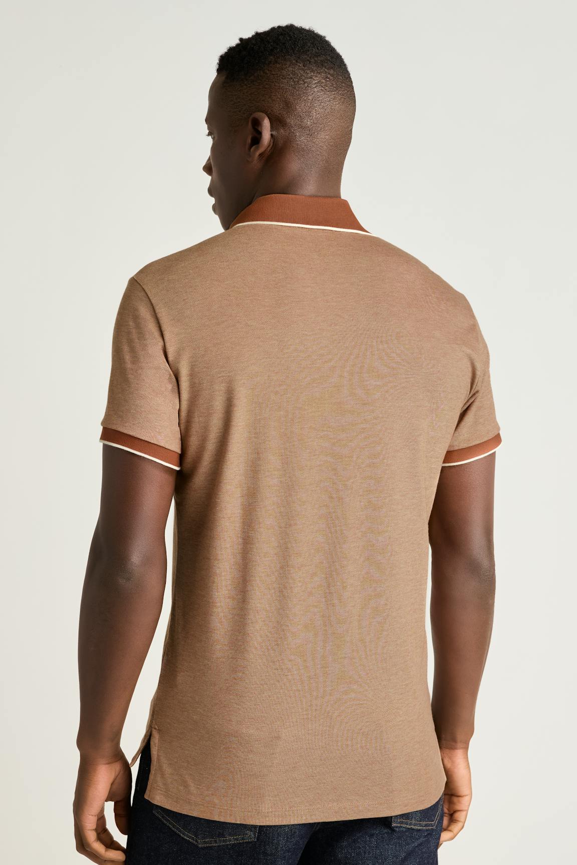 Stretch Pique Polo / Bonobos - rust heather