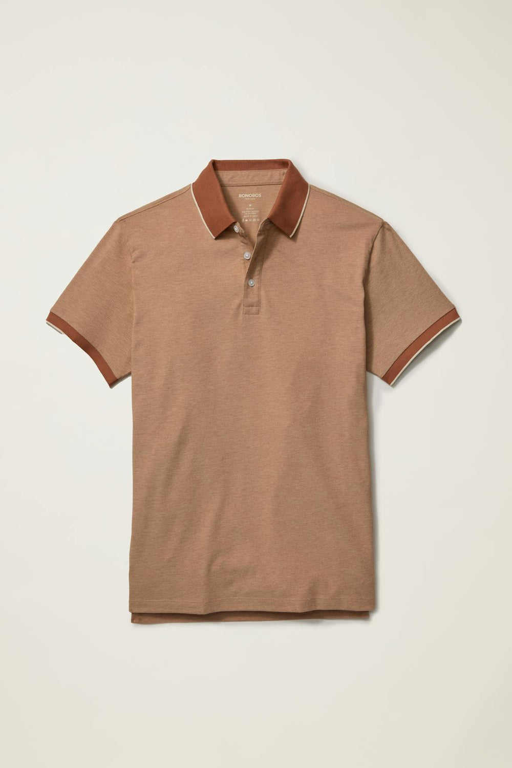 Stretch Pique Polo / Bonobos - rust heather