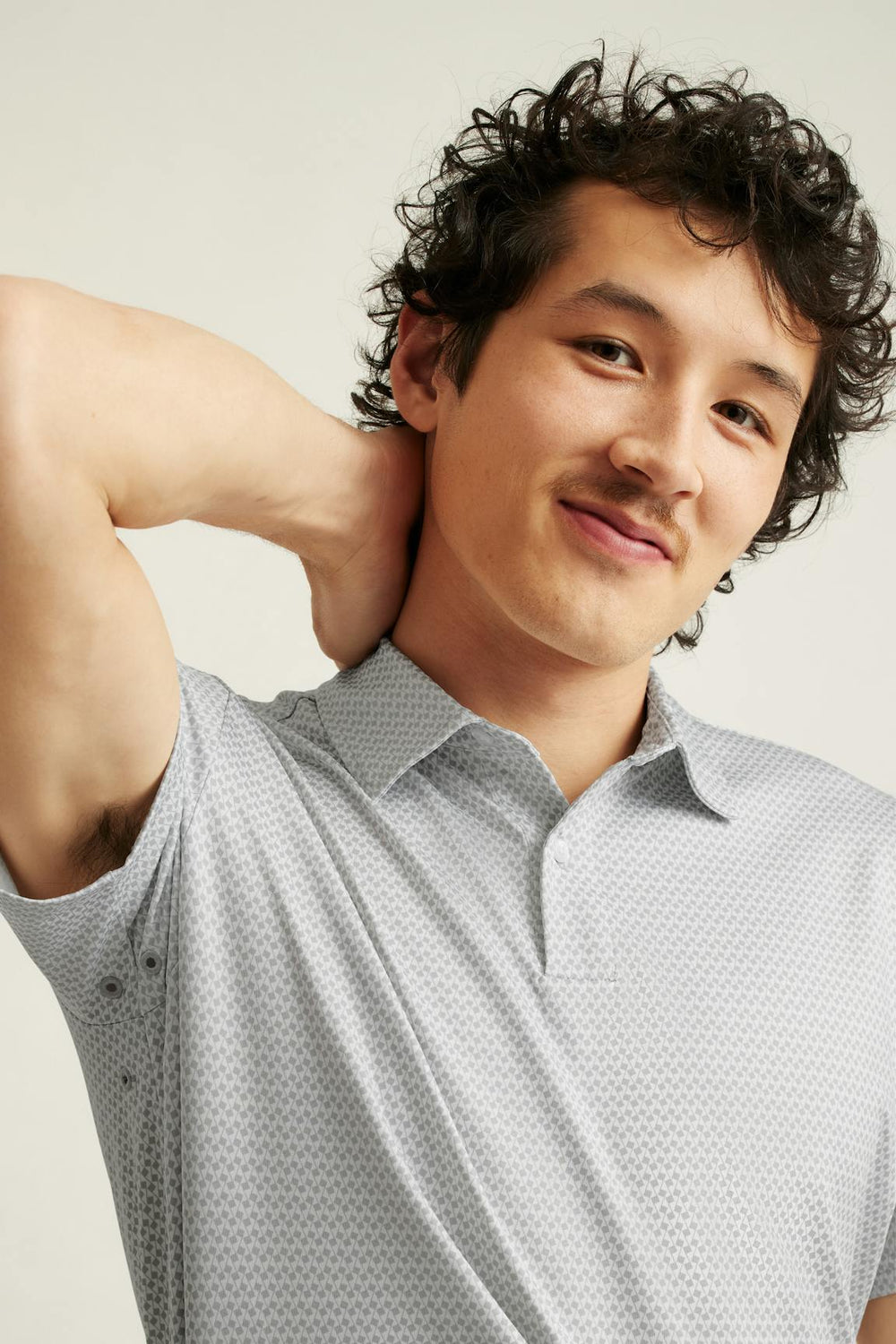 Performance Golf Polo / Bonobos - grey golf flag geo