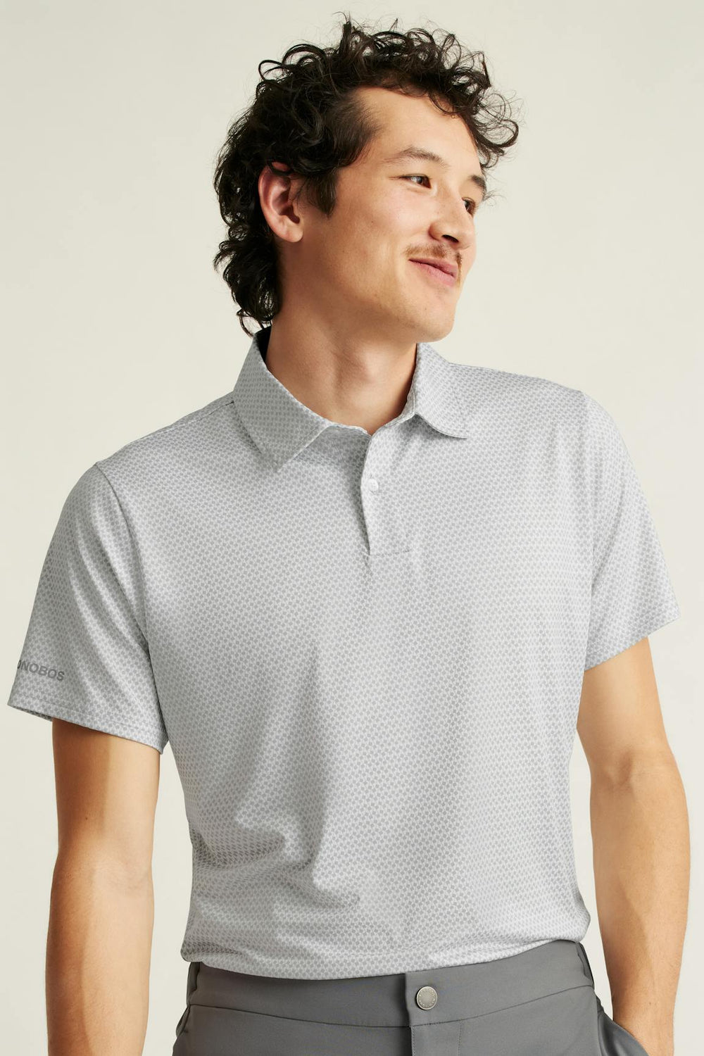 Performance Golf Polo / Bonobos - grey golf flag geo