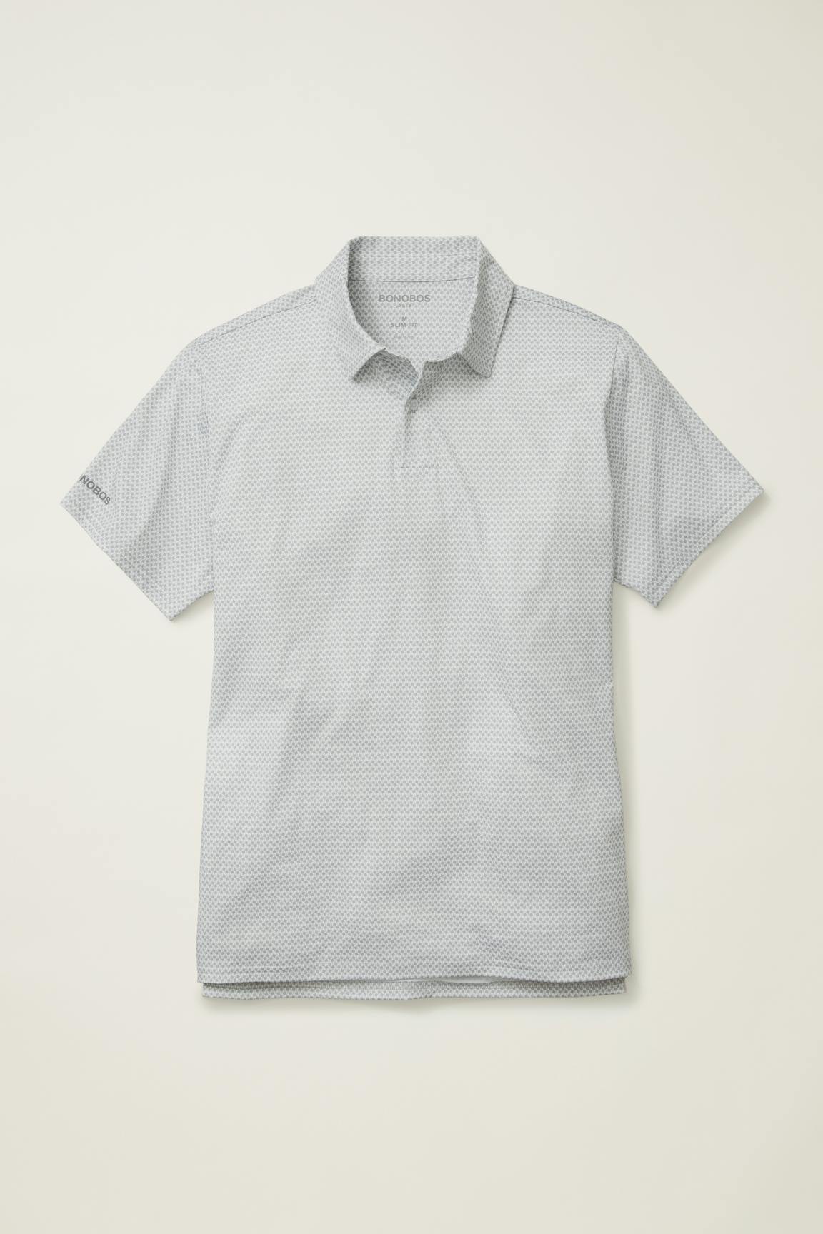 Performance Golf Polo / Bonobos - grey golf flag geo