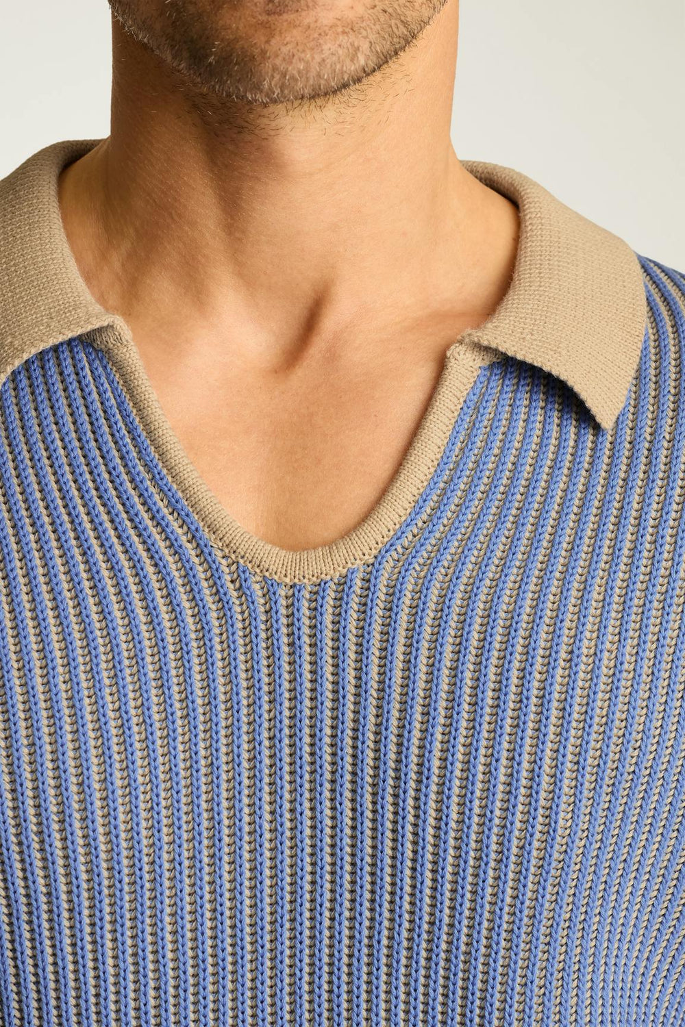 Hudson Sweater Polo / Bonobos - beige blue