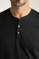 Pima Performance Long Sleeve Henley / Bonobos - jet black