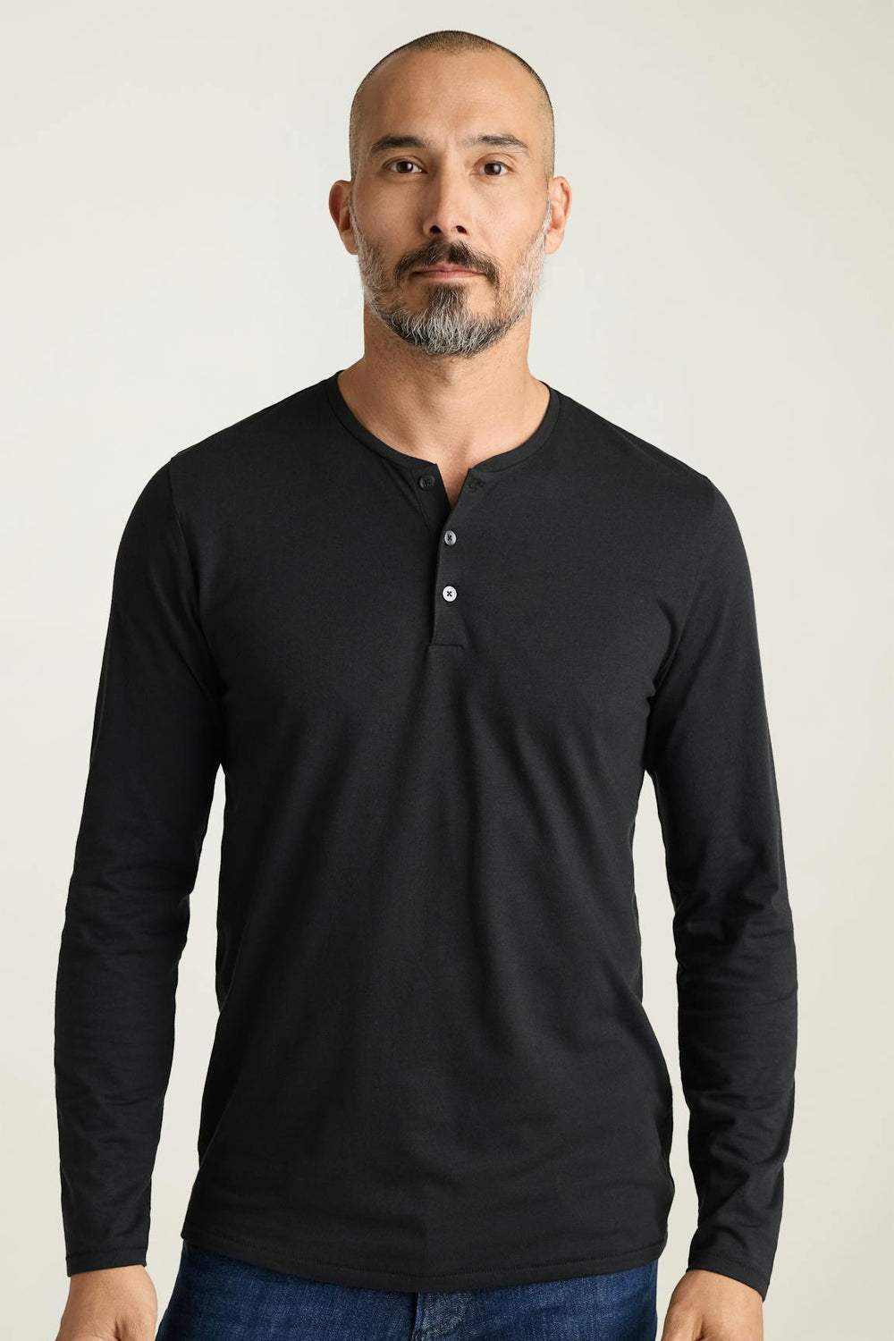 Pima Performance Long Sleeve Henley / Bonobos - jet black