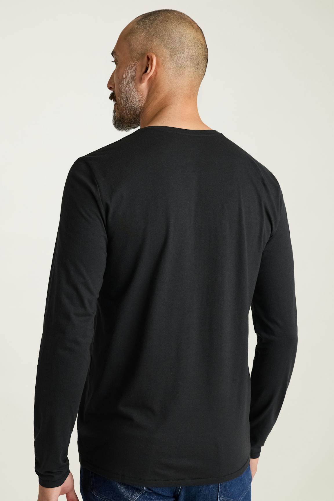 Pima Performance Long Sleeve Henley / Bonobos - jet black