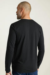 Pima Performance Long Sleeve Henley / Bonobos - jet black
