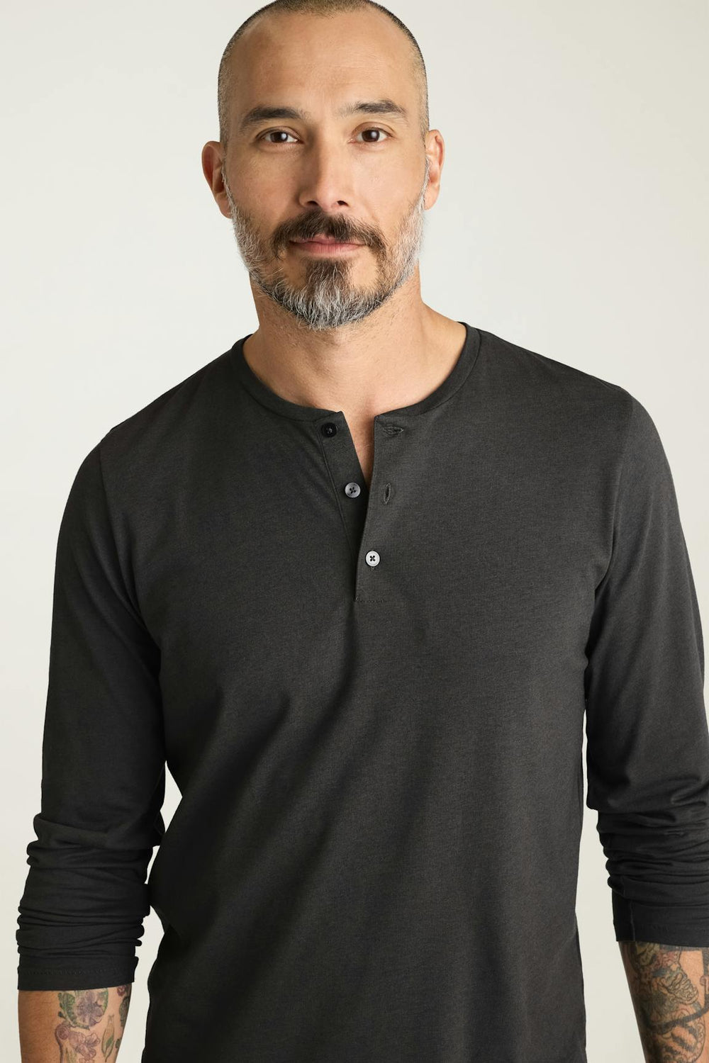 Pima Performance Long Sleeve Henley / Bonobos - grey