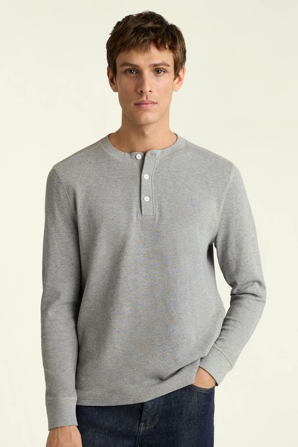 Waffle Henley / Bonobos - grey heather