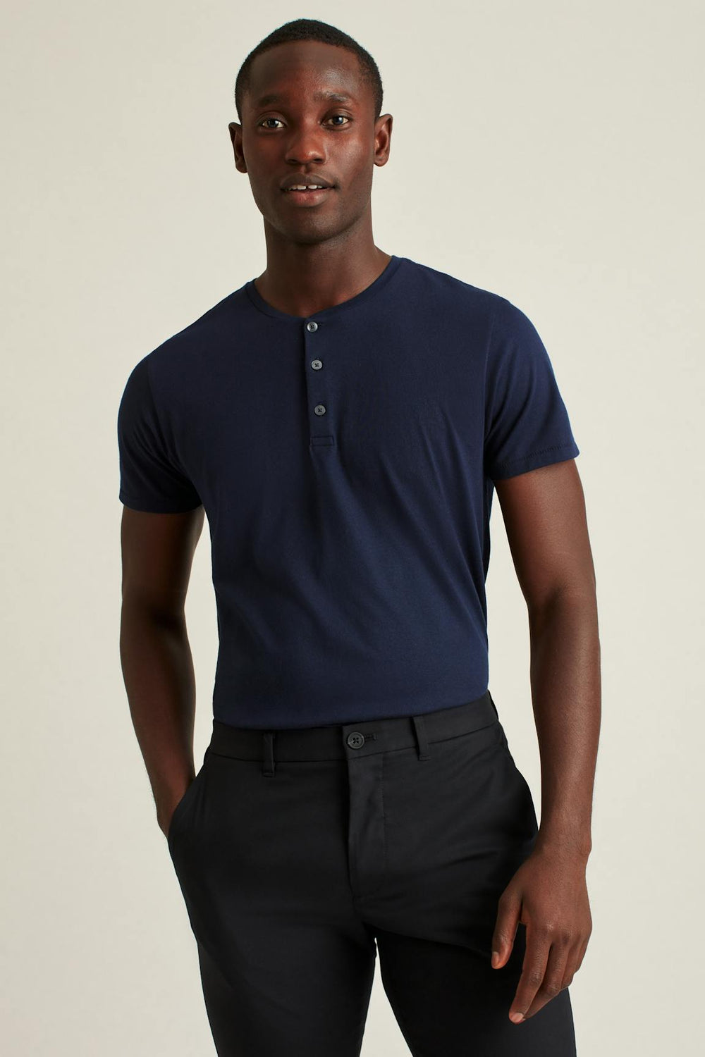 Pima Performance Short Sleeve Henley / Bonobos - navy