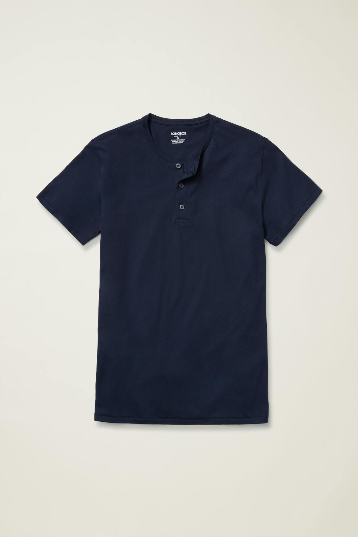Pima Performance Short Sleeve Henley / Bonobos - navy