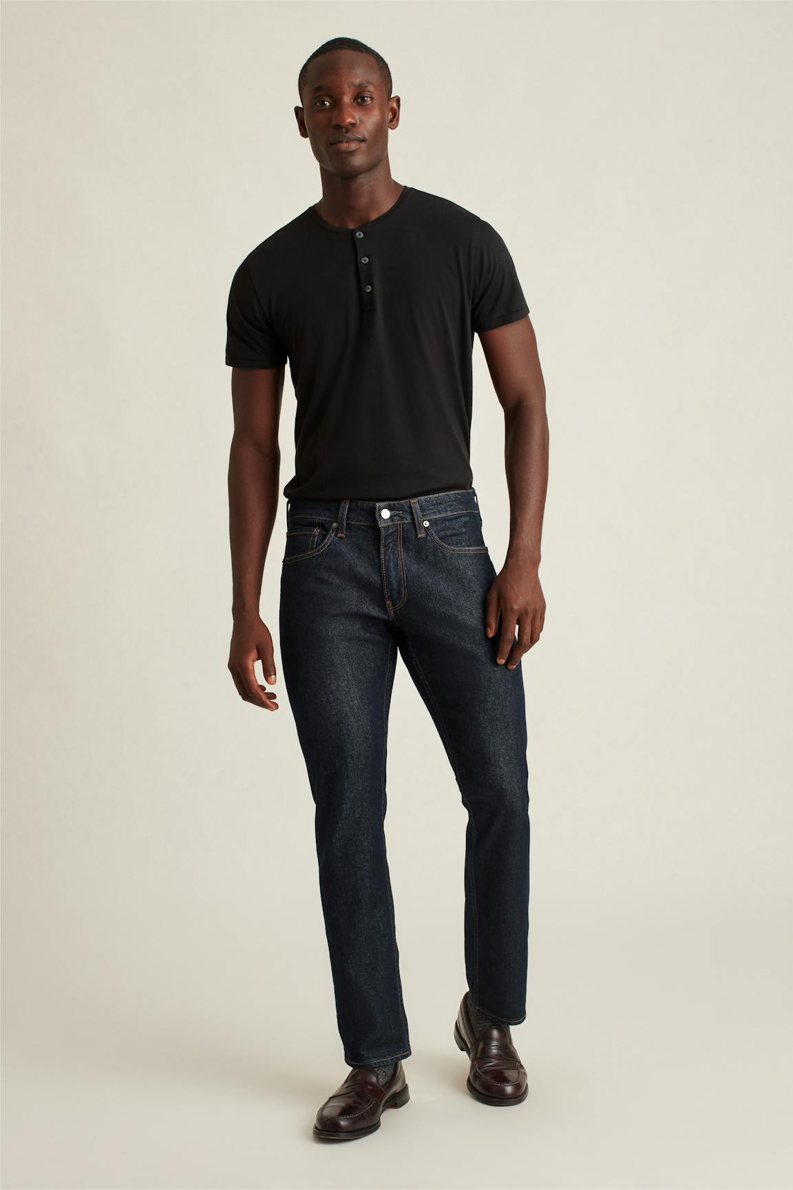 Pima Performance Short Sleeve Henley / Bonobos - jet black