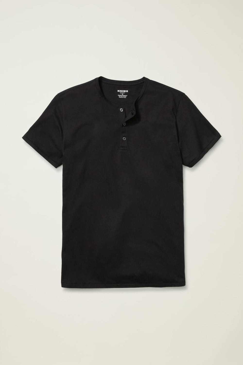 Pima Performance Short Sleeve Henley / Bonobos - jet black