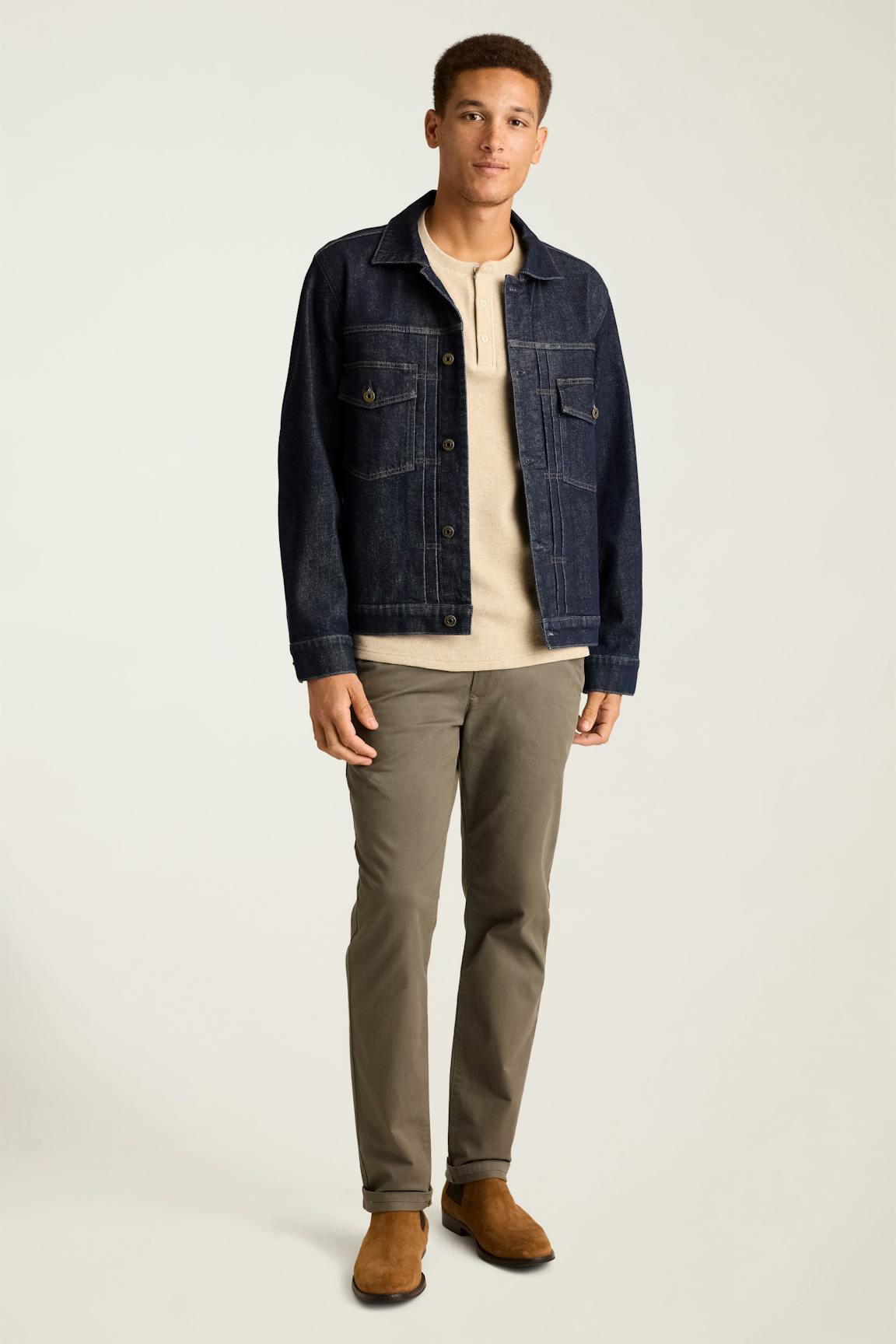 Waffle Henley / Bonobos - oatmeal heather
